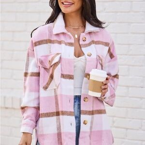 Pink Lily Pink Plaid Jacket